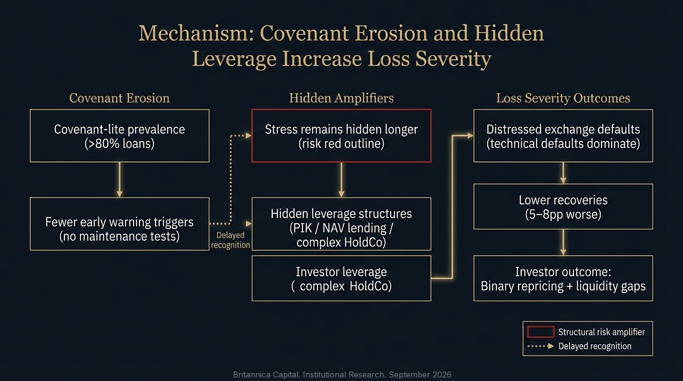 Mechanism: Covenant Erosion and Hidden Leverage Increase Loss Severity