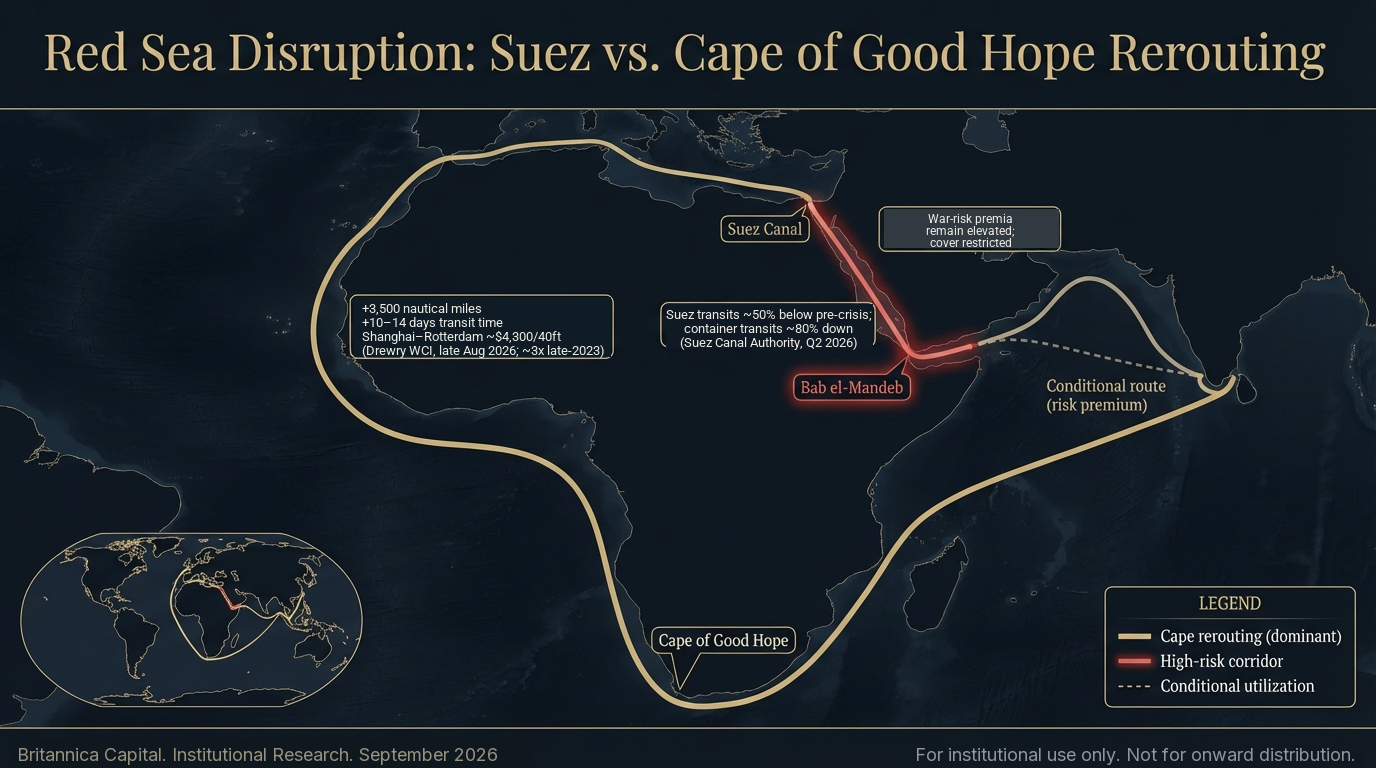 Red Sea Disruption: Suez vs Cape of Good Hope Rerouting